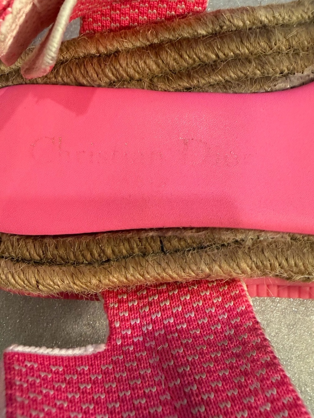 Dior Pink Rope-Trim Sport Sandals - Picture 5 of 7